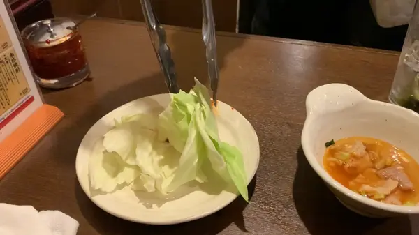 お通しのキャベツを追加！
