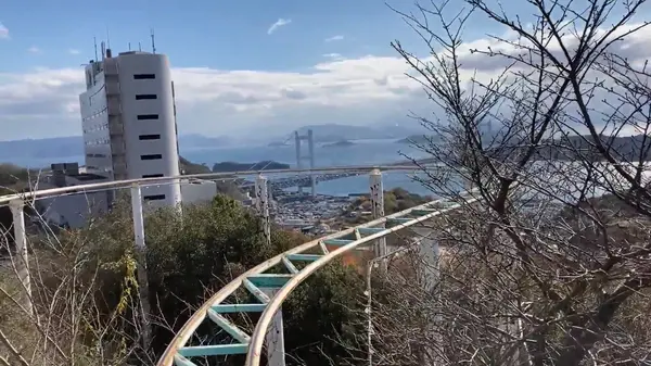 さっきまでいた地面から遠く離れ、もはや空の旅〜☁️
