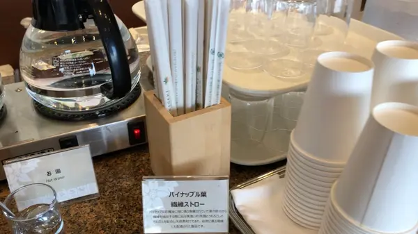 パイナップルの葉を使ったストロー