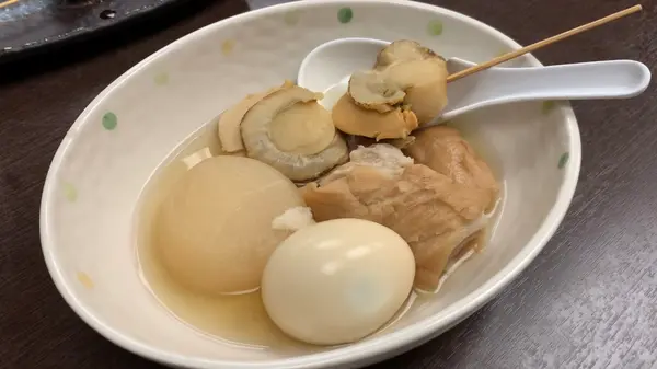 金沢おでん 大根¥320、玉子¥120、ホタテ¥450、車麩¥250