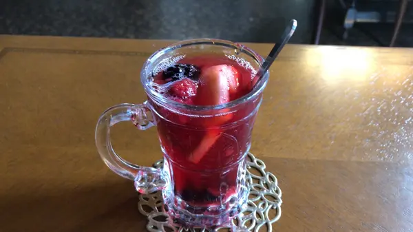 体験後の季節のフルーツドリンク