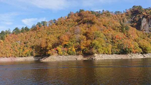 船の上からの紅葉
