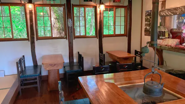 戸隠忍法資料館のカフェ「珈琲の館」にて