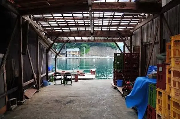 海に突き出たデッキで利き酒