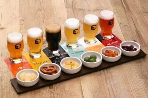 6種類のビールを飲み比べ