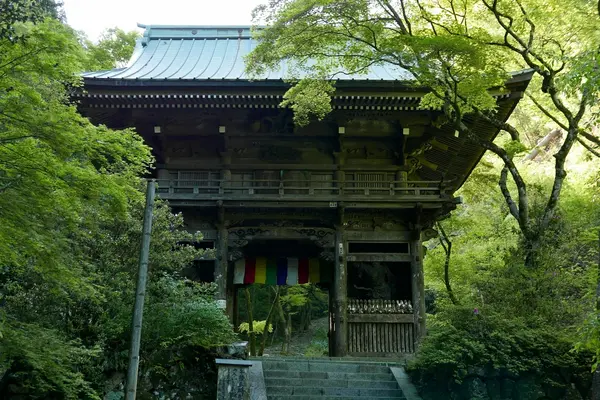 途中見えてくる山門は序の口