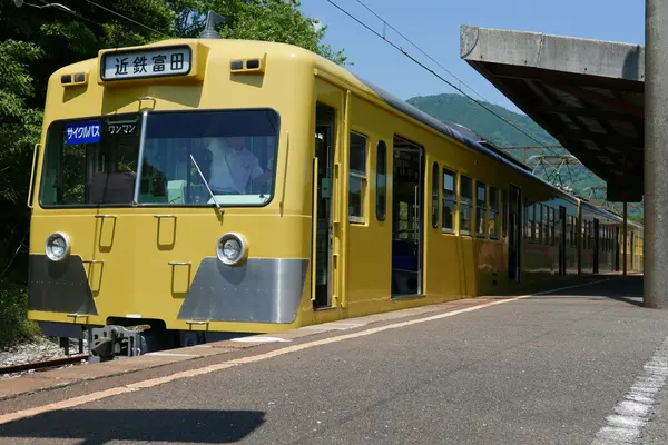 西武カラーの車両