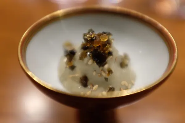 ピータン豆腐の練りゴマ和え