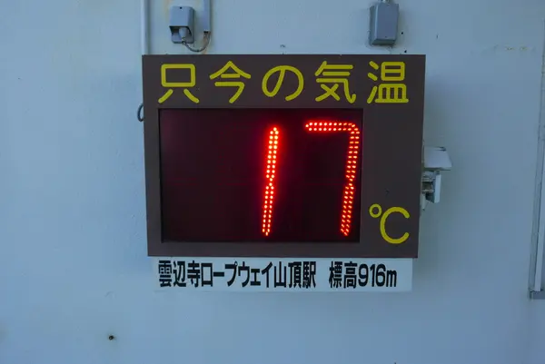 山頂は気温が下がります