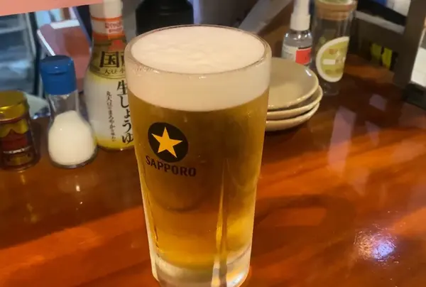 生ビール（中）540円