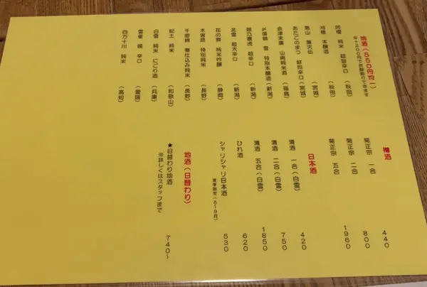 ドリンクメニュー2