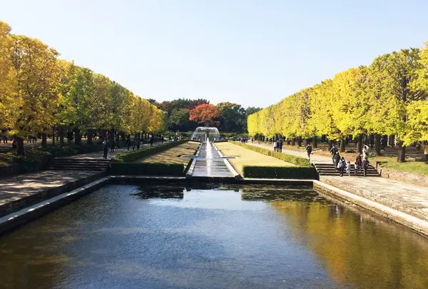入場ゲート前の水路