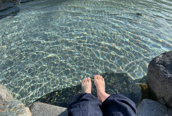 奥津温泉 足湯の写真・動画_image_403437