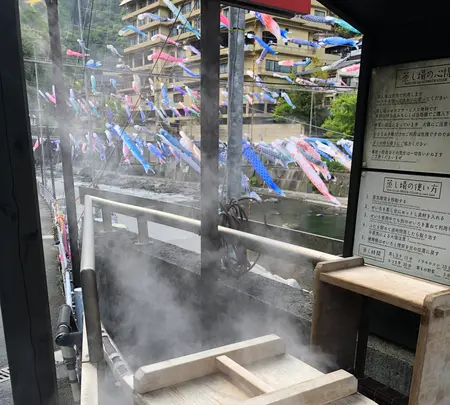 杖立温泉 蒸し場①の写真・動画_image_425622
