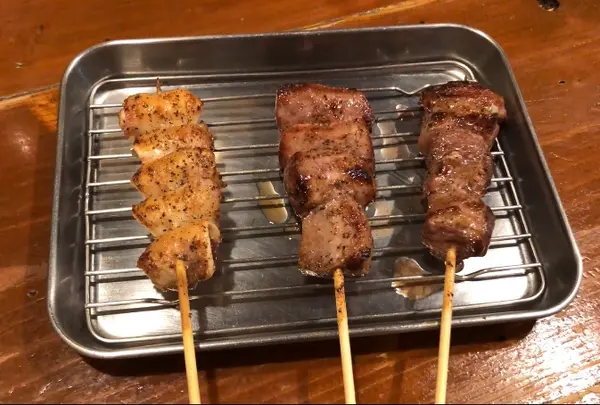 もつ焼き 3本盛り 600円