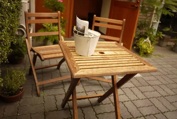 外のテラスですぐにいただきます！