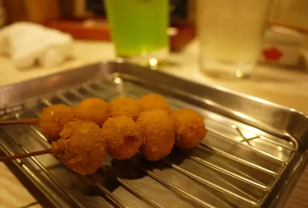 オリーブの串揚げ