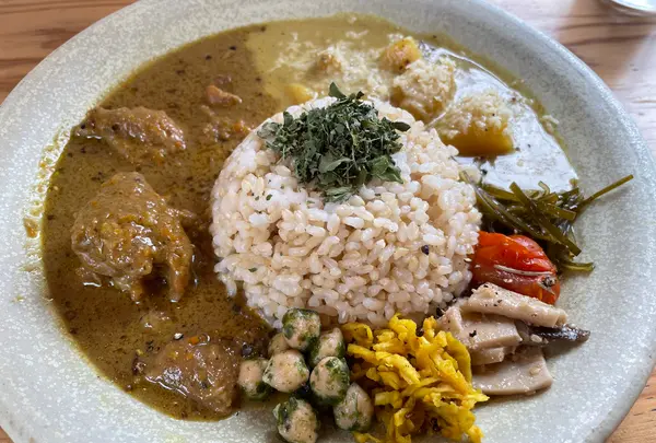 本と玄米カレー ヨスカの写真・動画_image_1400735