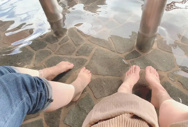 嵐山温泉 駅の足湯の写真・動画_image_699958
