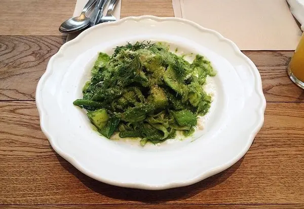 ここまで緑！！緑のパスタ