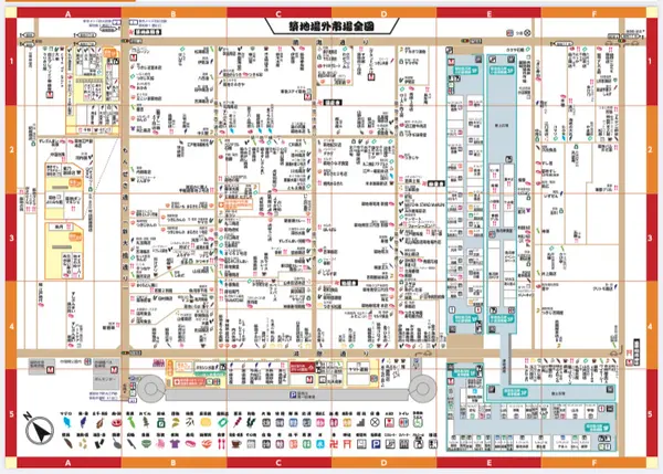 築地場外市場地図