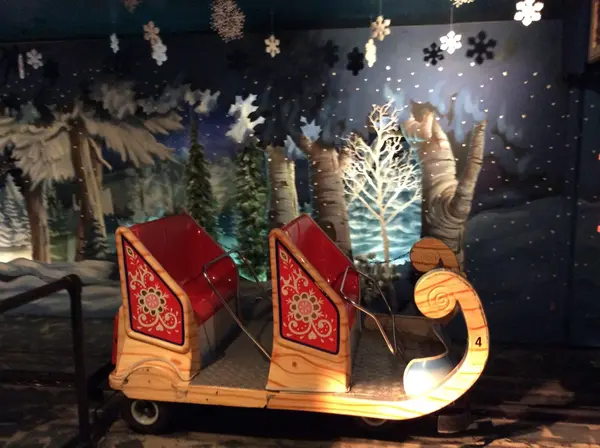 ソリでクリスマスの世界観を楽しめる