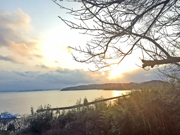 牛窓天神社から見える夕日