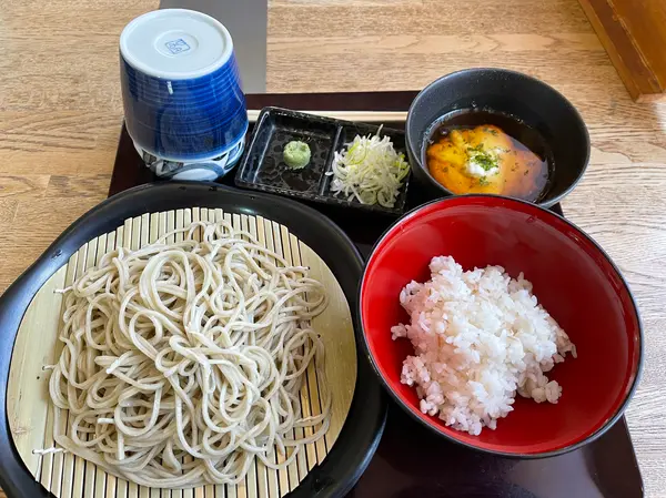 ざる蕎麦ととろろ麦飯