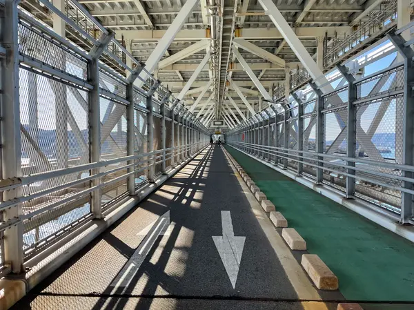 上が車道？絶景を横目にあっという間に因島へと到着