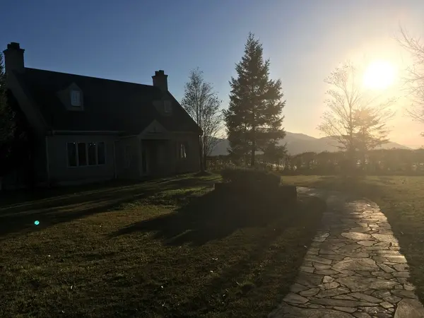 夕暮れの美術館