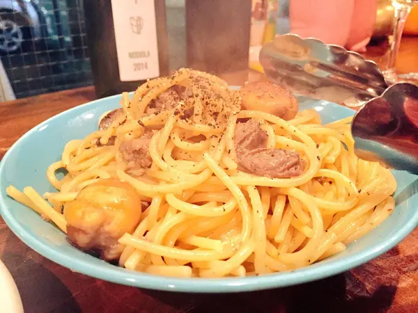 栗とレバーのパスタ