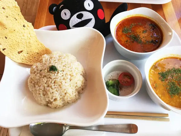 4種の豆のカレーとケララチキンカレーだモン☆