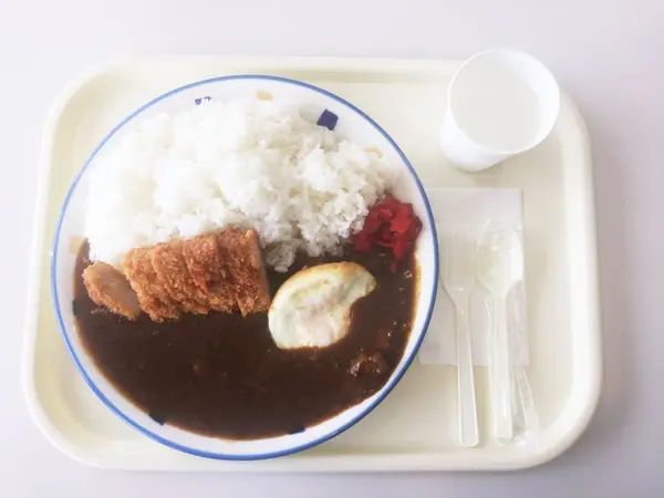 フライエッグカツカレー大盛り