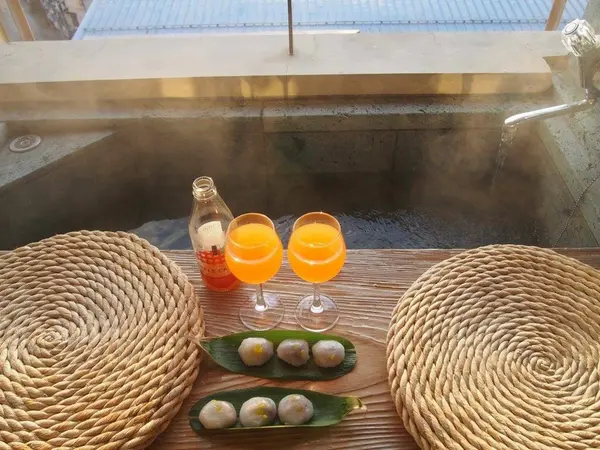 ベランダには足湯が♡