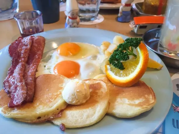 シンプルなパンケーキが美味！