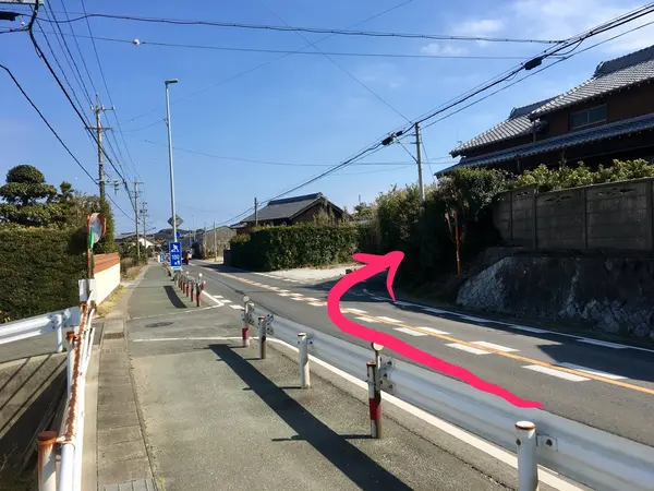 ここからビーチへ