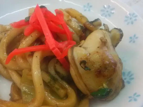 カキ入り焼うどん