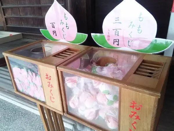 かわいい桃のおみくじ