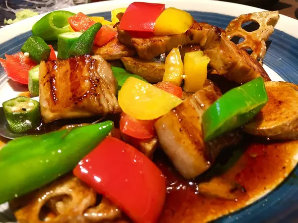 黒酢豚蓮根