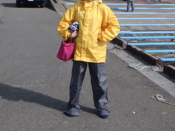 貸してもらったカッパ