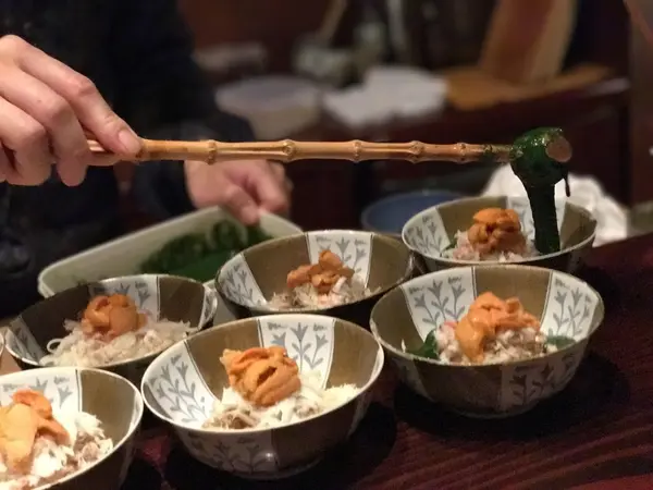 毛ガニそうめん