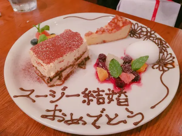プラス料金で美味しいデザートプレートも♡