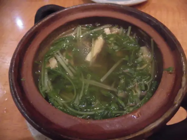 水菜とお揚げの柚子胡椒煮