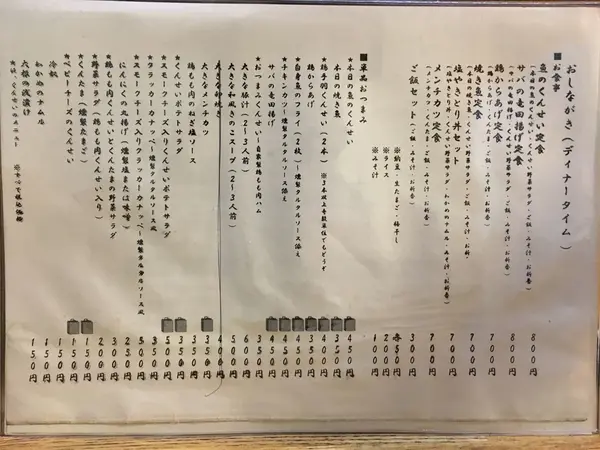メニューはこちら！