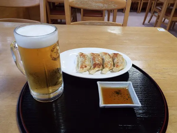 餃子とビール