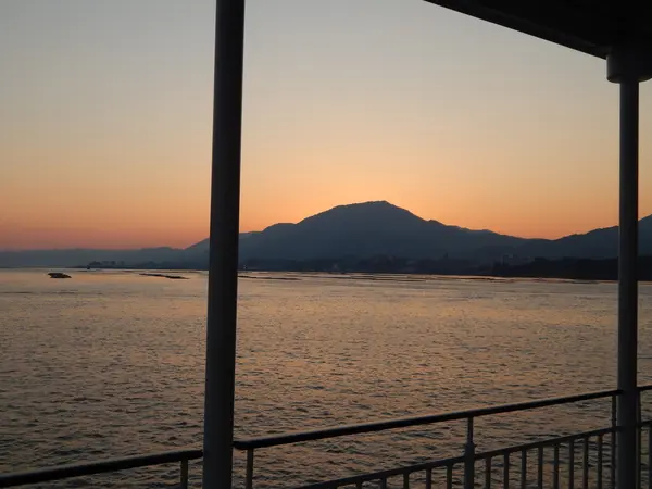 デッキに出て景色を堪能