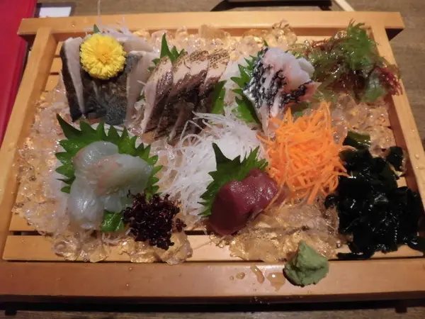 お造りの５種盛り合わせ