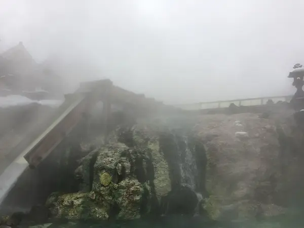 湯気が上がって…雰囲気抜群！