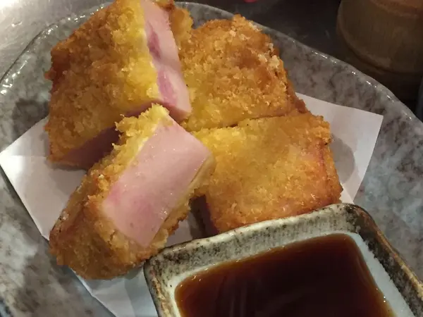 ハムカツも肉厚でサクサク🤤