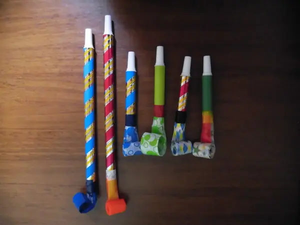 吹き戻しの製作体験